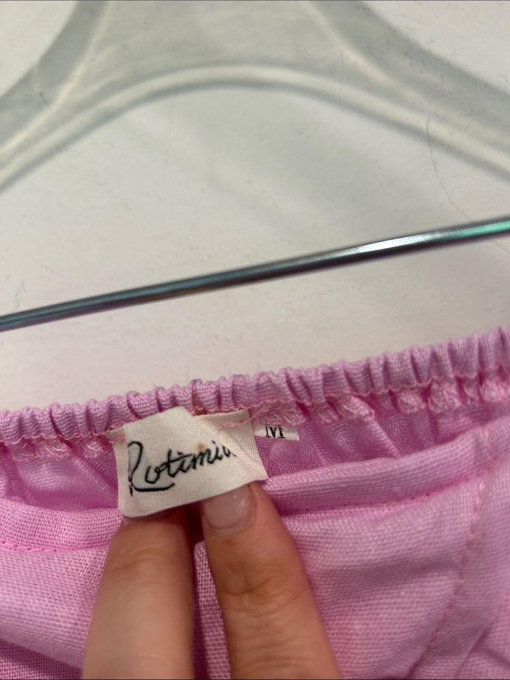 Rotimia Women’s Mini Skirt Light Pink Lavender Open Front Cover Up Medium Nwot — image 4 of 6
